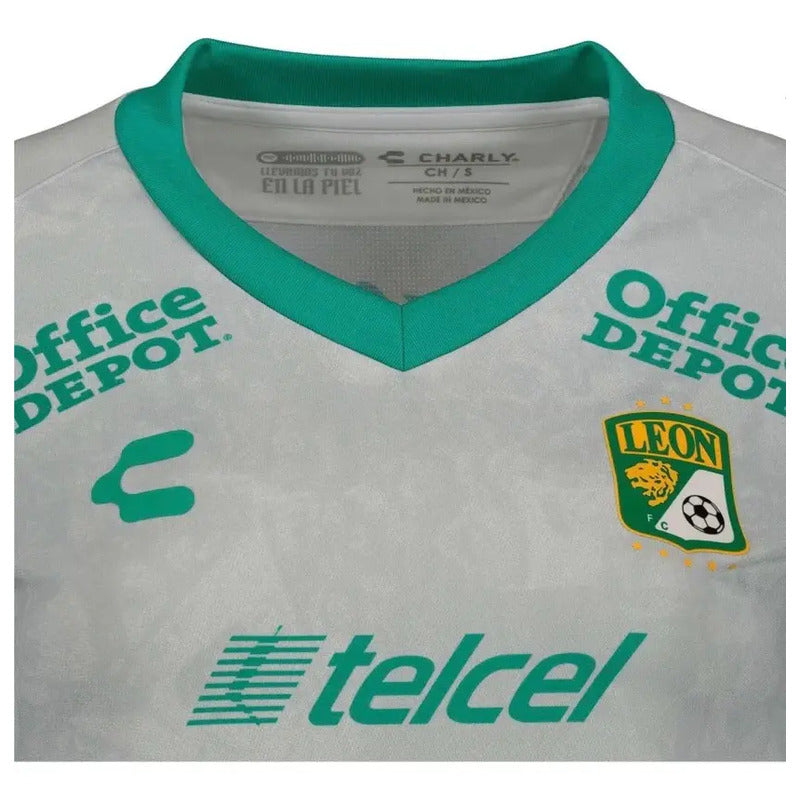 Jersey Charly Del Leon De Visitante Para Dama Mujer Gris Pequeño (s)
