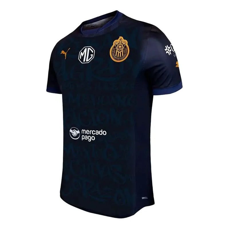 Jersey Playera Puma Chivas Guadalajara Visitante Niño Azul