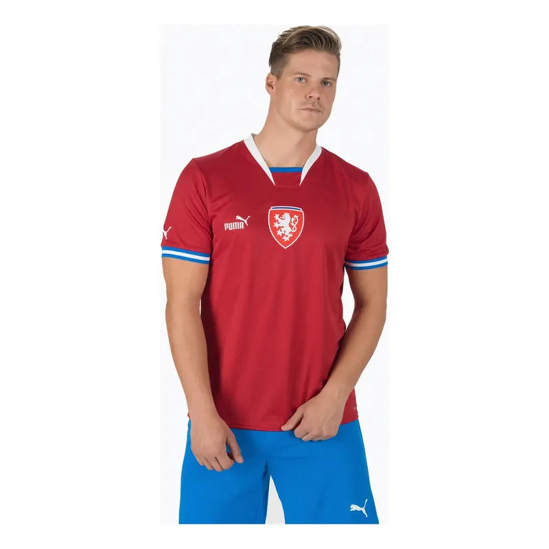 Jersey Playera Puma De Republica Checa Rojo Lisa Grande