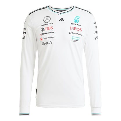 adidas Jersey Playera Mercedes - AMG Petronas F1 Team Driver DE Manga Larga VERSIÓN Profesional Talla Adulto Mediano (M)