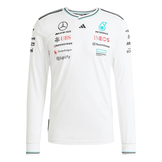 adidas Jersey Playera Mercedes - AMG Petronas F1 Team Driver DE Manga Larga VERSIÓN Profesional Talla Adulto Mediano (M)