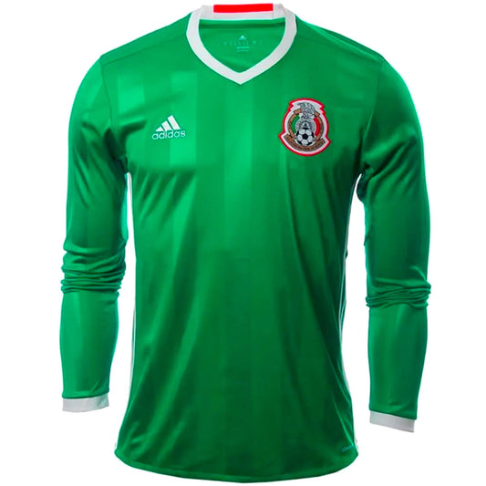 Jersey Adidas Seleccion de México Mabga larga Versión Jugador FMF H Verde Playera para Hombre