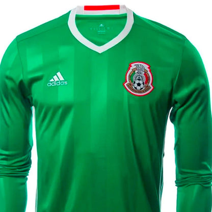 Jersey Adidas Seleccion de México Mabga larga Versión Jugador FMF H Verde Playera para Hombre