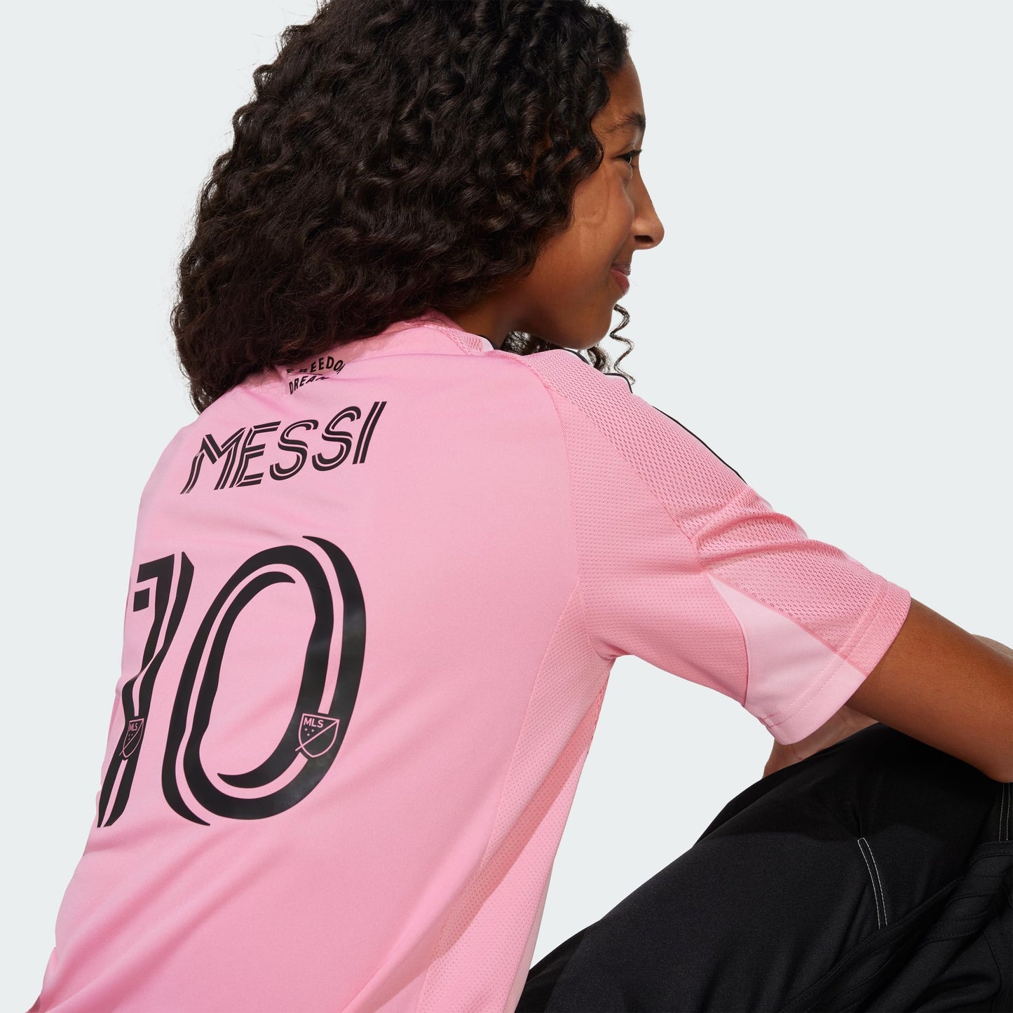 adidas Jersey Playera Inter de Miami de Local para Niños Unisex con Numero Y Nombre de Messi Color Rosa