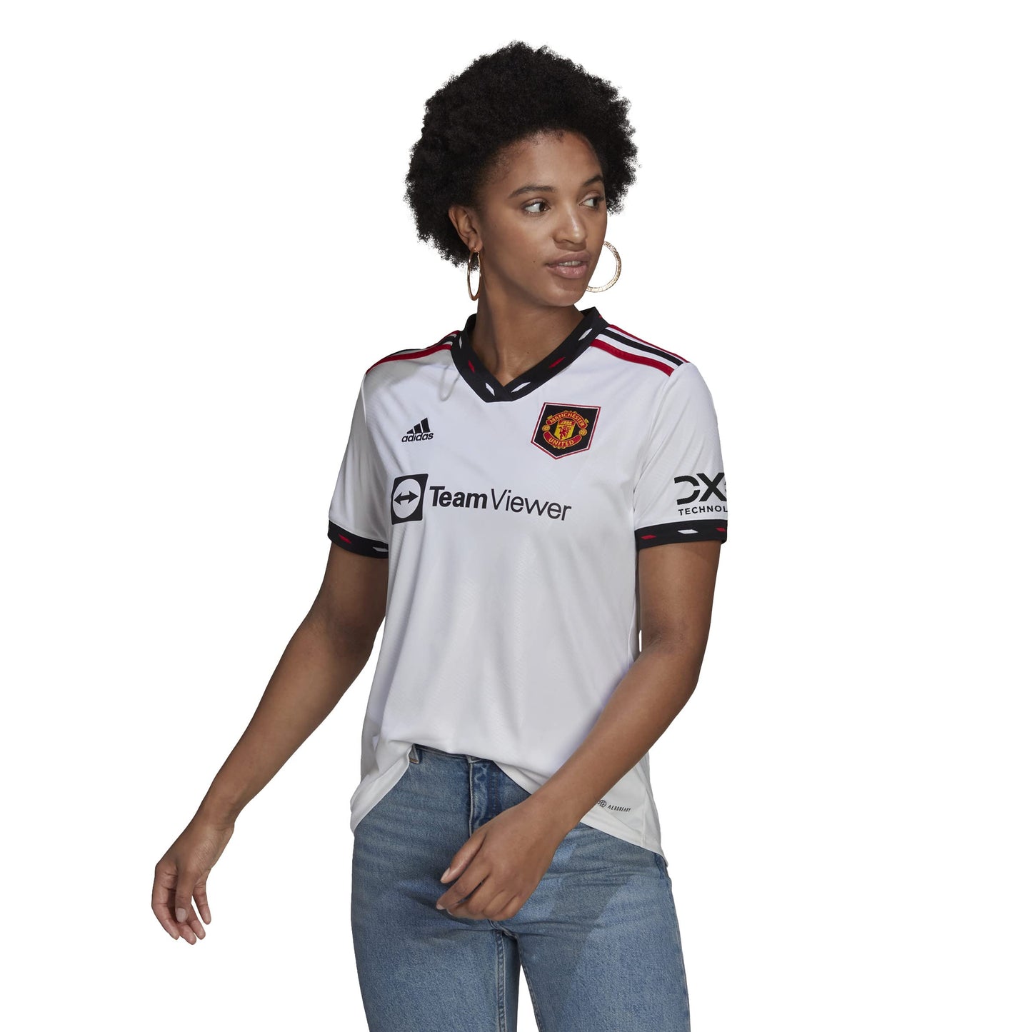 Jersey Playera adidas Jersey Manchester United Para Mujer Away Jersey Mujer Blanco