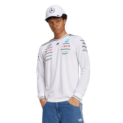 adidas Jersey Playera Mercedes - AMG Petronas F1 Team Driver DE Manga Larga VERSIÓN Profesional Talla Adulto Mediano (M)