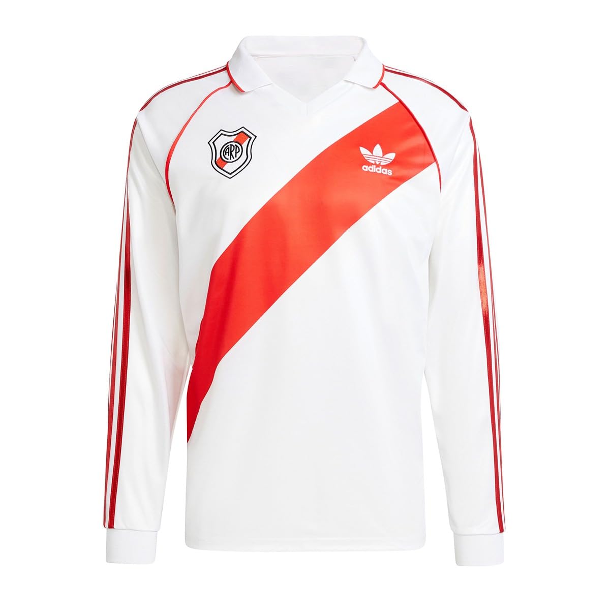 adidas Jersey de Fútbol para Hombre, Manga Larga, River Plate 94 Retro, 100% Poliéster, Clásico, IV7546, Blanco