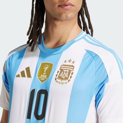 Jersey Playera Adidas Argentina 24 con número y nombre oficial de Messi Home Jersey