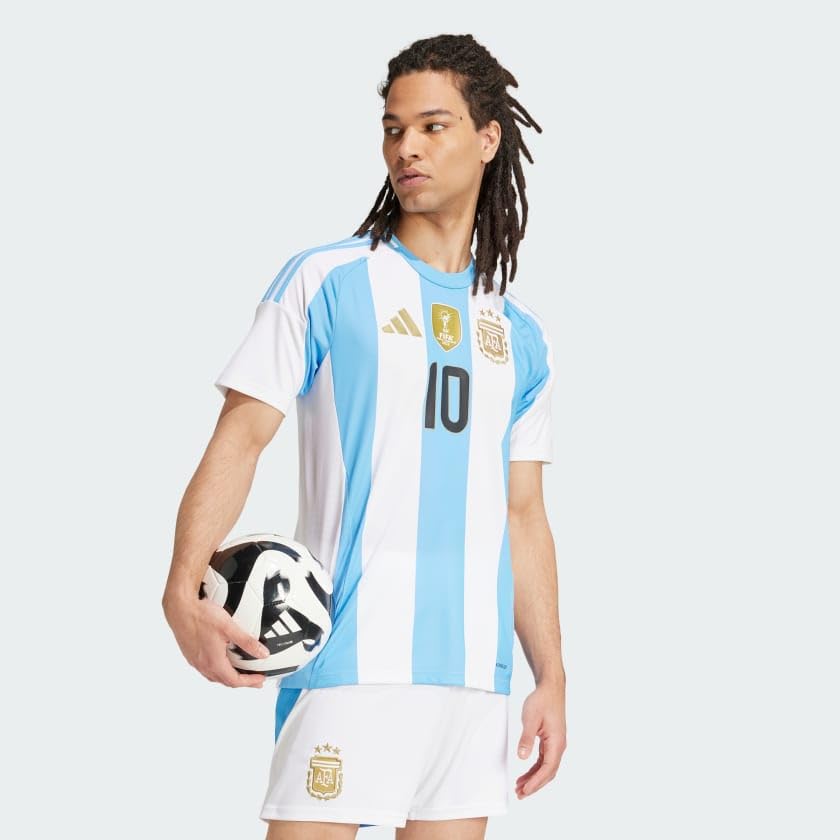 Jersey Playera Adidas Argentina 24 con número y nombre oficial de Messi Home Jersey