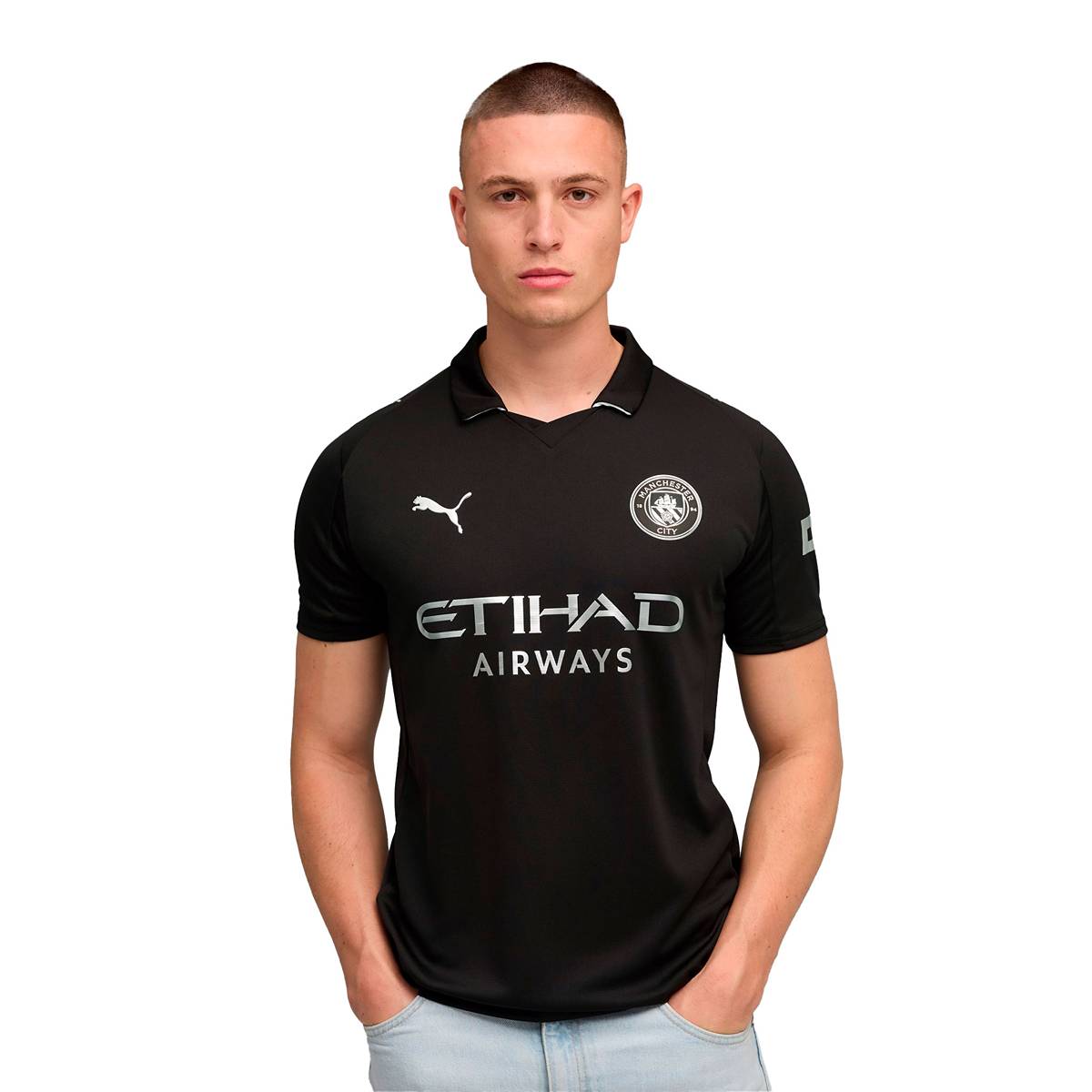 Jersey Playera Puma del Manchester City de Visita Color Negro