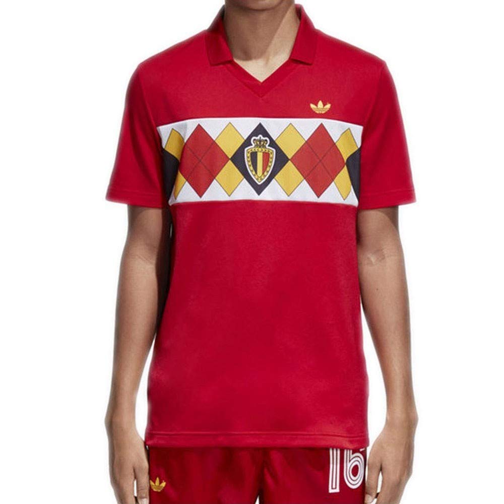 adidas Jersey Playera Retro de Bélgica  de 1985 para Hombre Adulto
