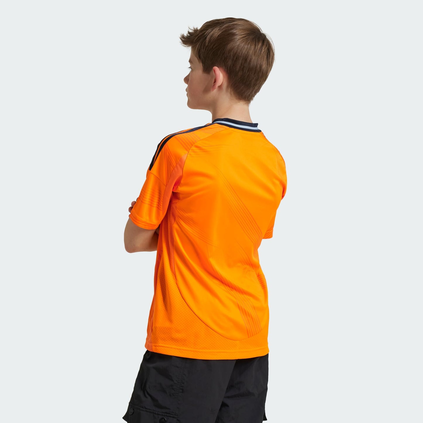 adidas Jersey Playera Real Madrid para Niños Unisex de Visitante Color Naranja
