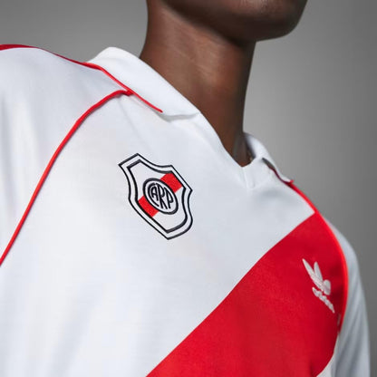adidas Jersey de Fútbol para Hombre, Manga Larga, River Plate 94 Retro, 100% Poliéster, Clásico, IV7546, Blanco