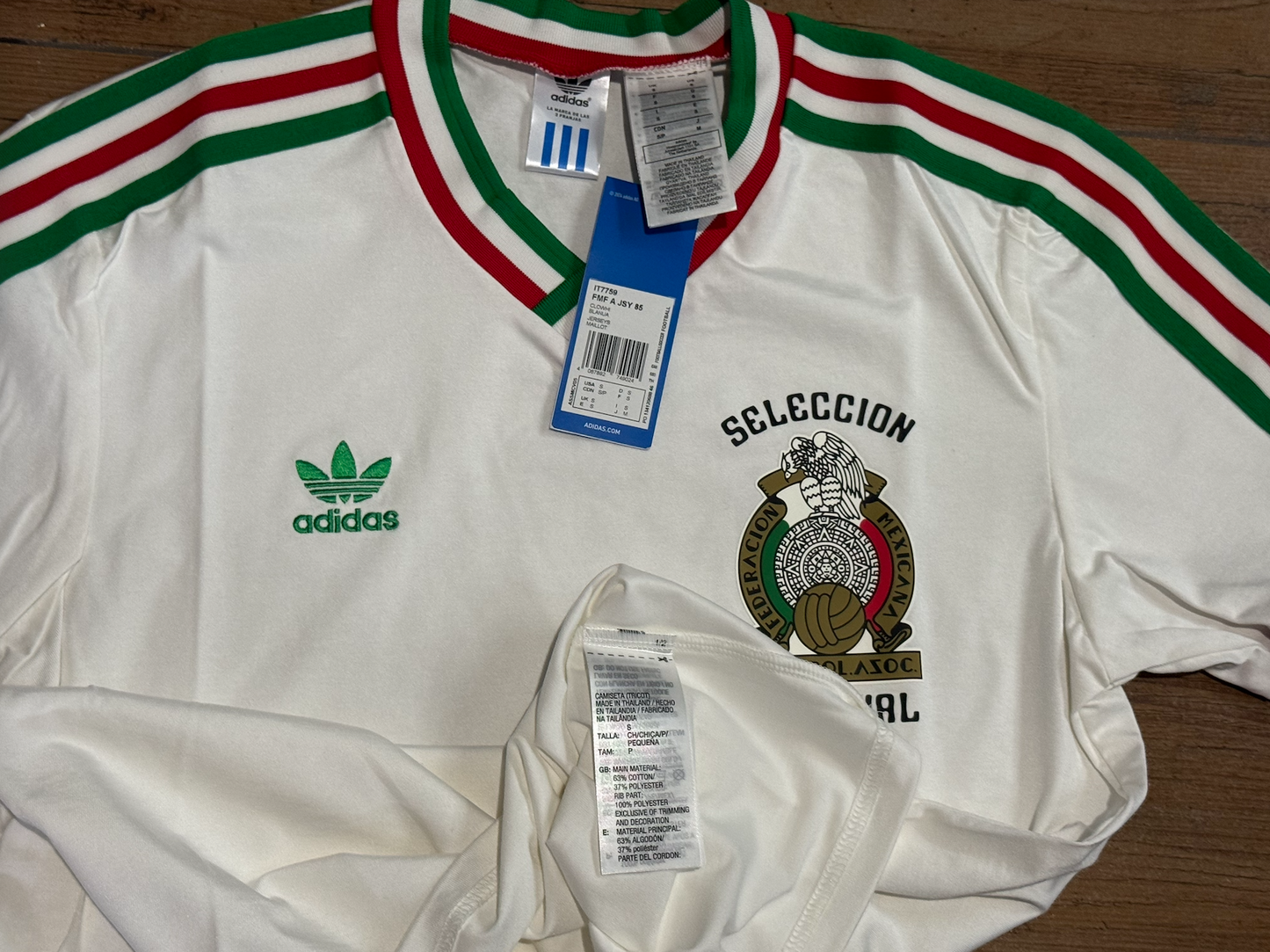 Jersey Playera Adidas Retro de 1985 de la selección de México