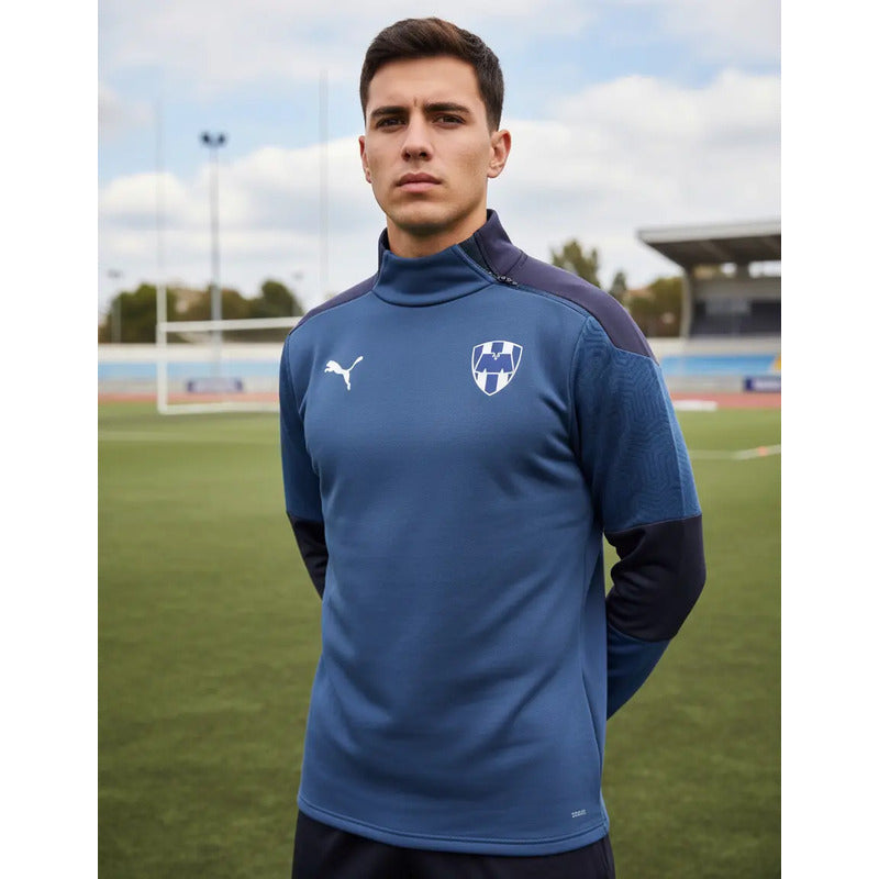 Sudadera Puma De Rayados De Monterrey Training Fleece Navy B Azul Petróleo Pequeño (s)
