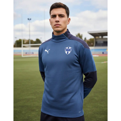 Sudadera Puma De Rayados De Monterrey Training Fleece Navy B Azul Petróleo Pequeño (s)