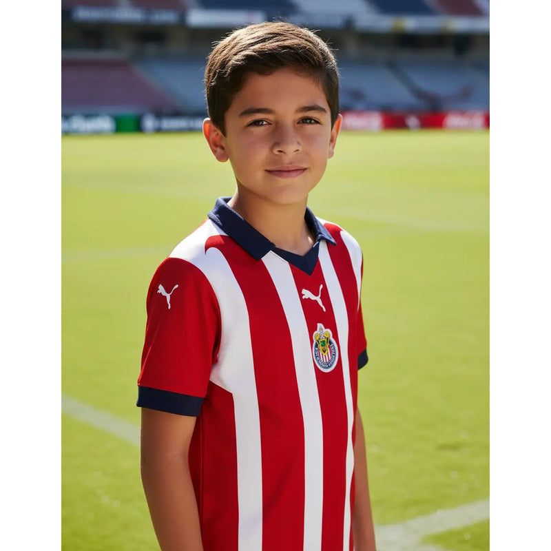 Jersey Puma Chivas De Guadalajara Local Para Niños
