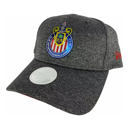 Gorra Cachucha New Era De Chivas Guadalajara De Dama  Mujer Gris Claro Lisa Unitalla (correa Ajustable)