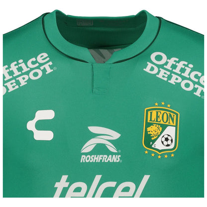 Jersey Playera Charly Del Leon De Local Manga Larga Grn. Verde Grande