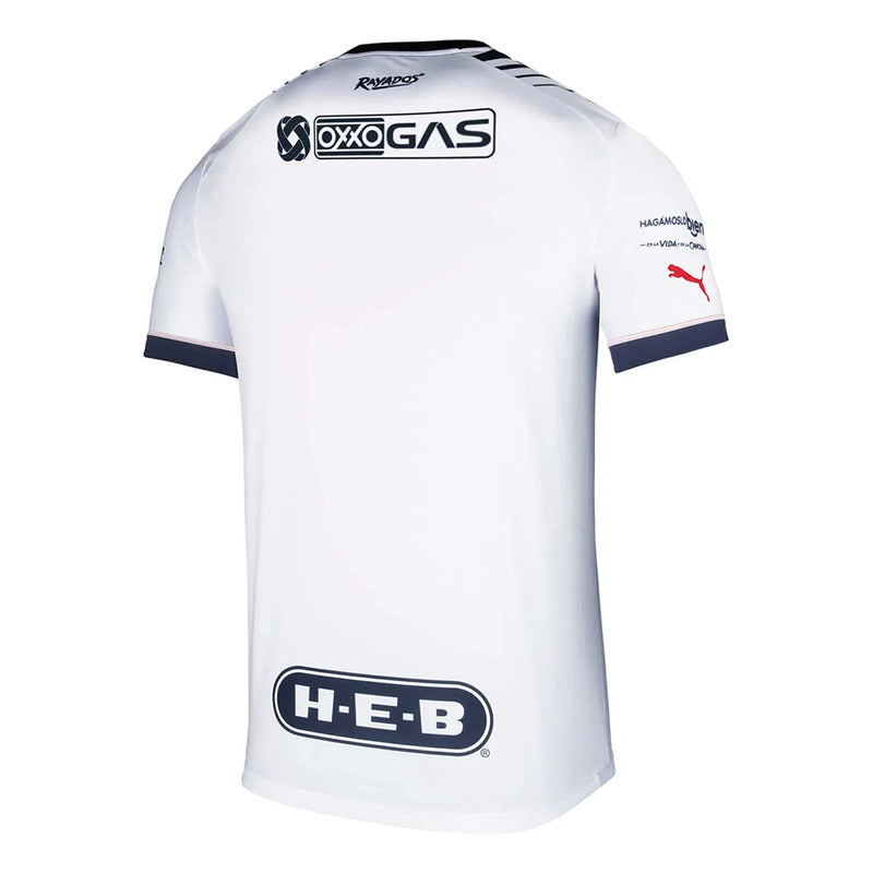 Jersey Playera Puma De Monterrey De Local  Para Niños 22-23 Blanco Grande (l) 12-13
