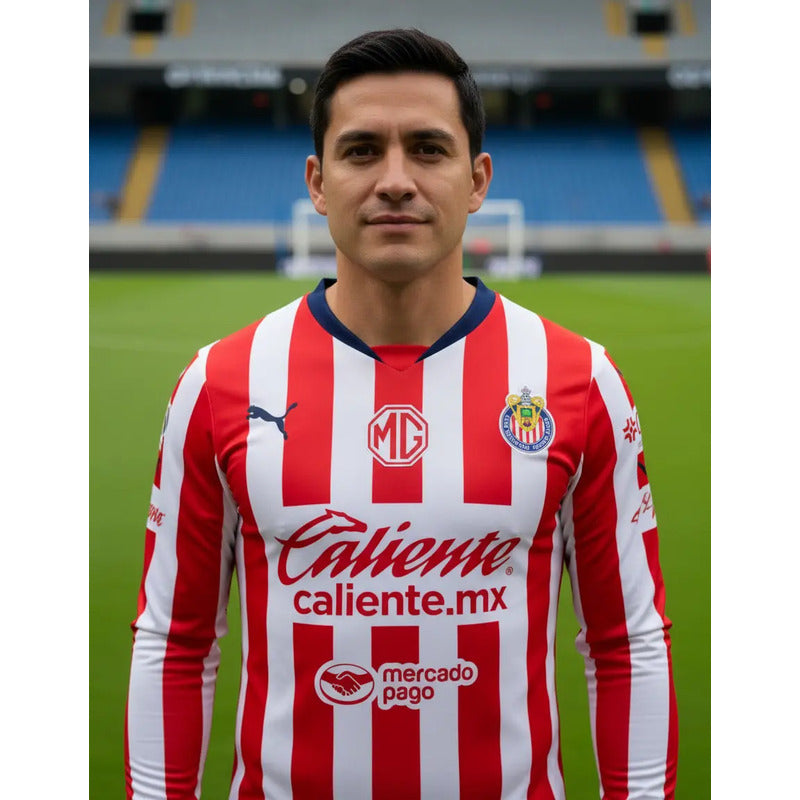Jersey Playera Puma De Chivas Manga Larga Version Jugador