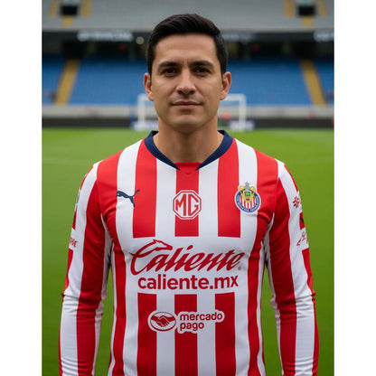 Jersey Playera Puma De Chivas Manga Larga Version Jugador