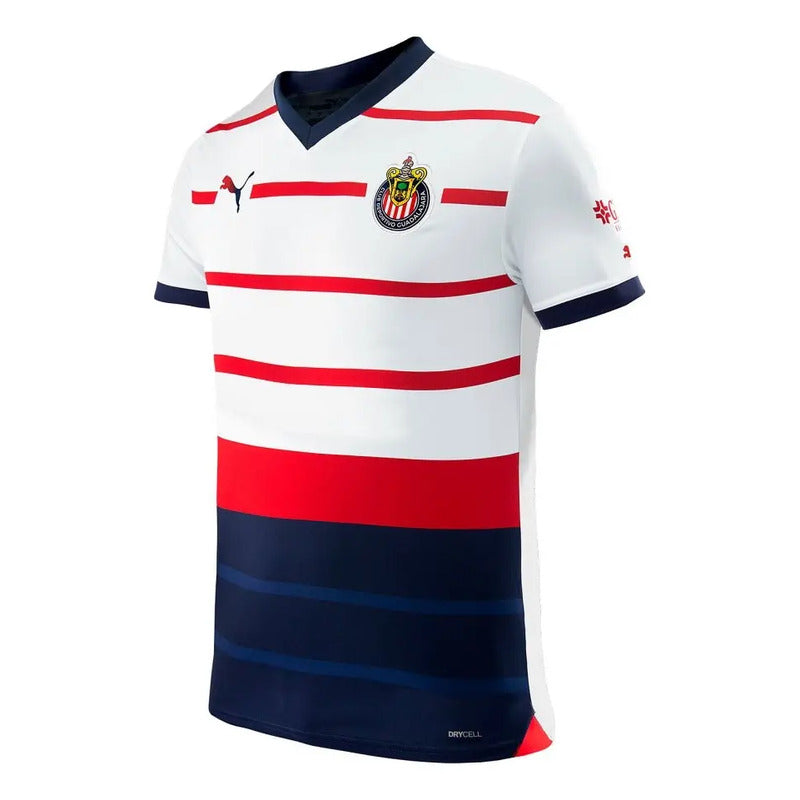Jersey Playera Puma De Chivas De Niño Visitante Blanca