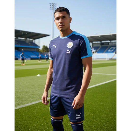 Playera Puma Del Manchester City Heritage T7 Navy Blue