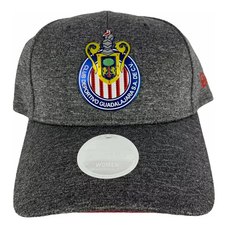 Gorra Cachucha New Era De Chivas Guadalajara De Dama  Mujer Gris Claro Lisa Unitalla (correa Ajustable)