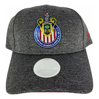 Gorra Cachucha New Era De Chivas Guadalajara De Dama  Mujer Gris Claro Lisa Unitalla (correa Ajustable)