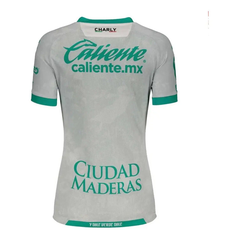 Jersey Charly Del Leon De Visitante  Para Dama Mujer Gris Pequeño (s)
