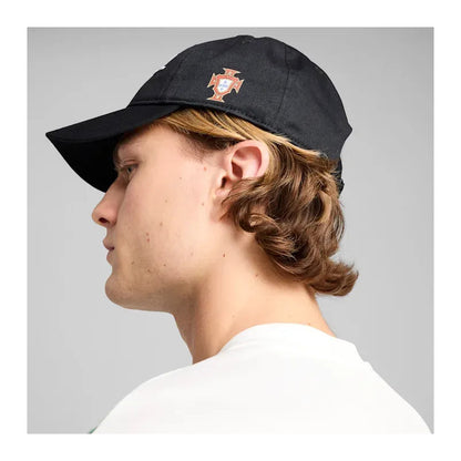 Gorra Cachucha Puma De La Selección De Portugal Negro Unitalla Correa Ajustable