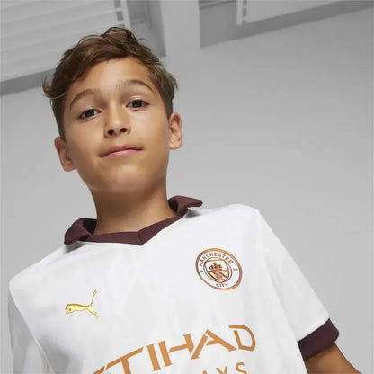 Jersey Playera Puma Del Manchester City Para Niños Wth Blanco 5 Años