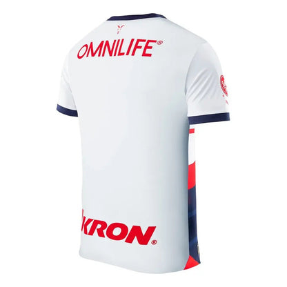 Jersey Playera Puma De Chivas De Niño Visitante Blanca