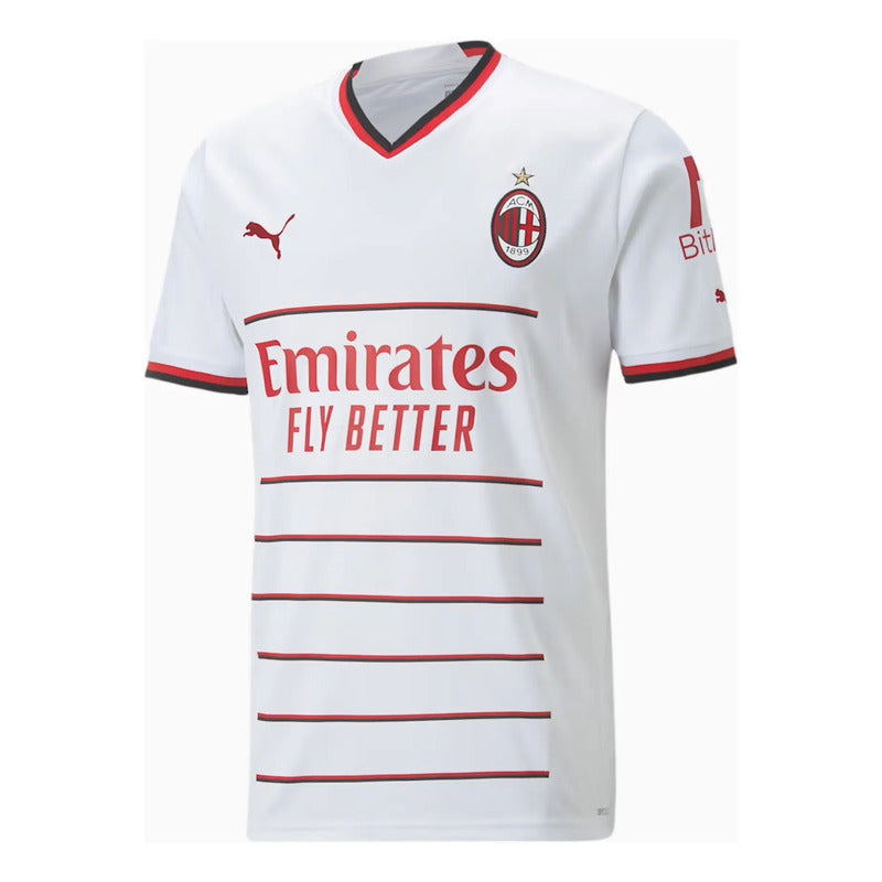 Playera Puma Del Milan Para Niños Prematch Jersey  Blanco Extra Chico Xs 7-8 Años