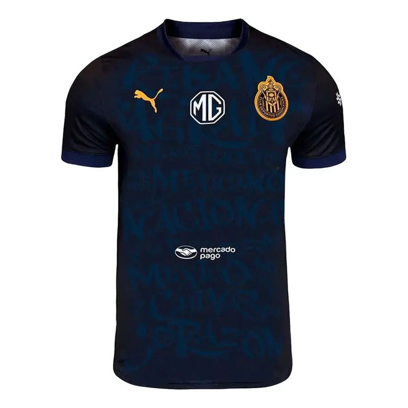 Jersey Playera Puma Chivas Guadalajara Visitante Niño Azul