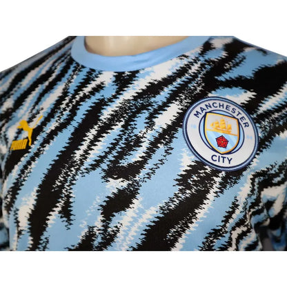 Jersey Playera Puma Del Manchester City Iconic Graphic Tee Azul Acero Mediana