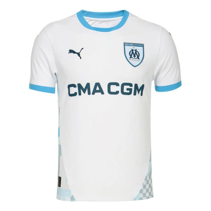 Jersey Playera Puma De Local Del Marsella De Francia Hombre Blanco Mediana