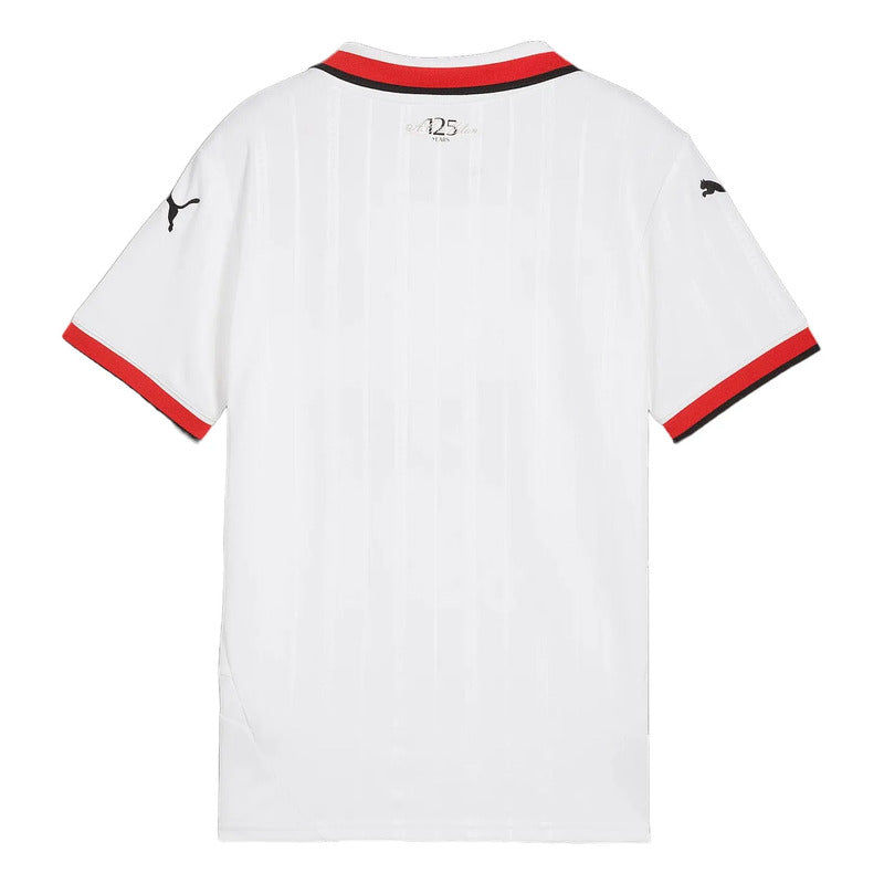 Jersey Playera Puma Del Milan Para Niños Unisex Visitante. Blanco (s)9-10 Años