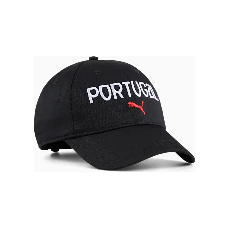 Gorra Cachucha Puma De La Selección De Portugal Negro Unitalla Correa Ajustable