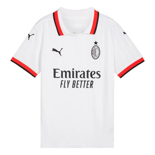 Jersey Playera Puma Del Milan Para Niños Unisex Visitante. Blanco (l) 13-14 Años