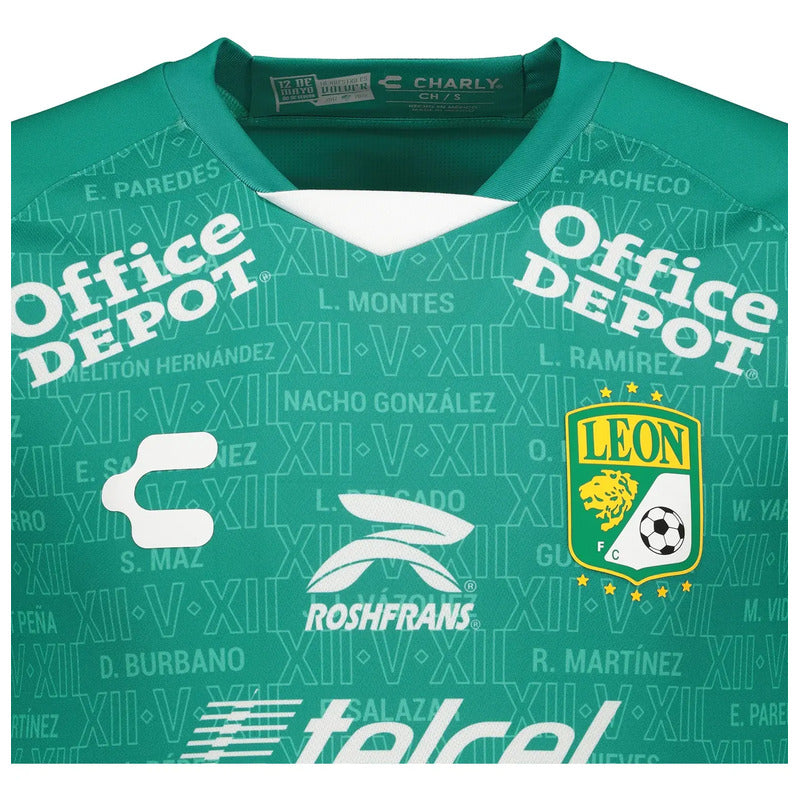 Jersey Playera Charly Del Leon De Local Verde  Plyrs Verde Mediana