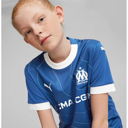 Jersey Playera Puma Del Marsella Para Niños De Visitante Azul Lisa Grande (l)