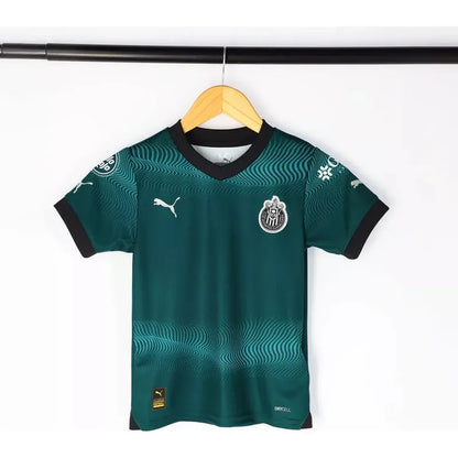 Jersey Playera Chivas Verde De Niño Visitante  Mod752816