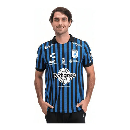 Jersey Playera Charly Del  Queretaro De Local Azul Lisa Extra Grande