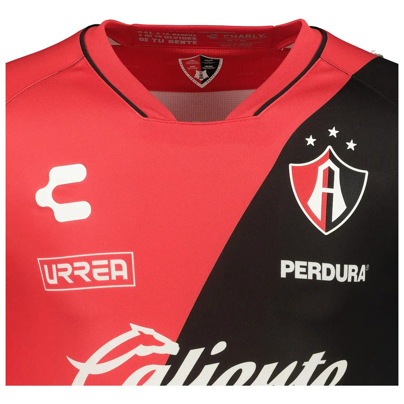 Jersey Playera Charly De Los Rojinegros Del Atlas De Local.
