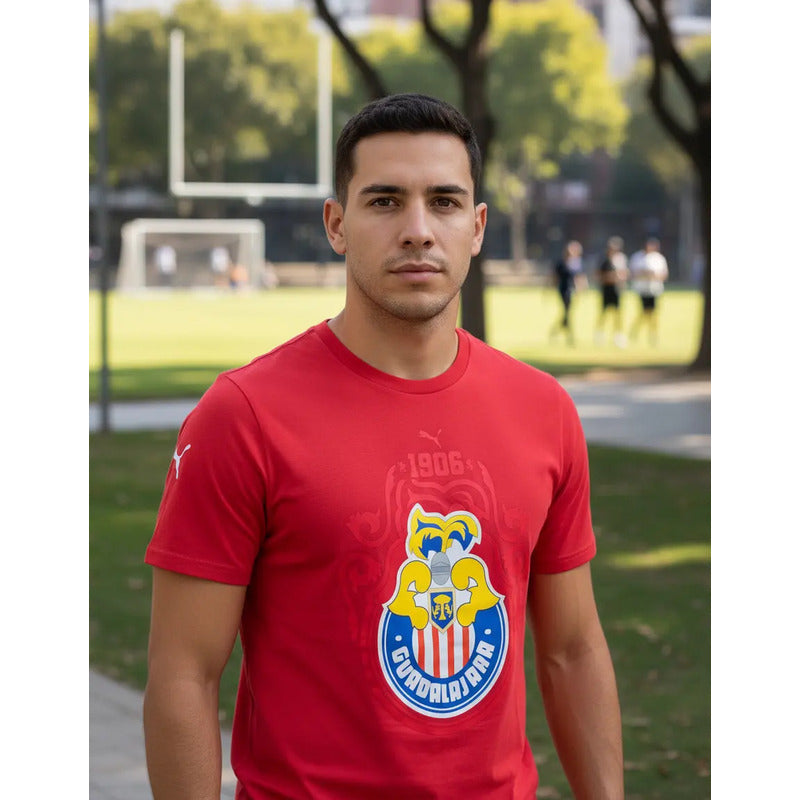Playera Puma Chivas Del Guadalajara  Campeonísimo Escudo