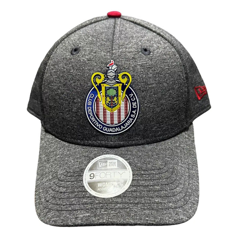 Gorra Cachucha New Era De Chivas Guadalajara De Dama  Mujer Gris Claro Lisa Unitalla (correa Ajustable)