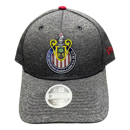 Gorra Cachucha New Era De Chivas Guadalajara De Dama  Mujer Gris Claro Lisa Unitalla (correa Ajustable)