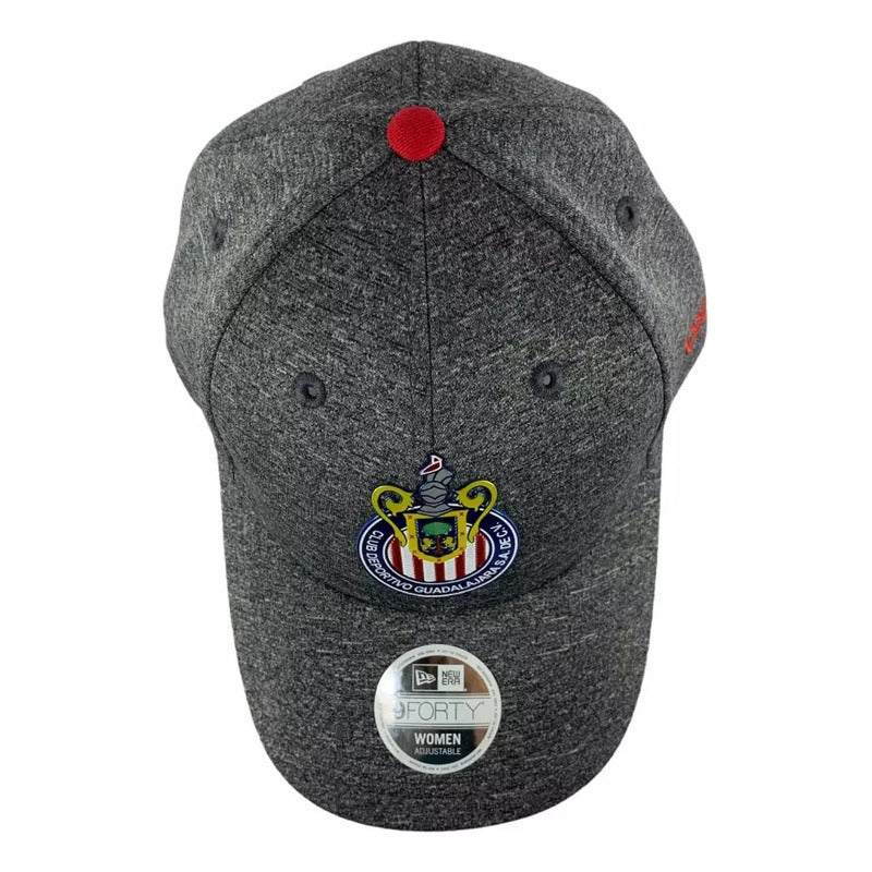 Gorra Cachucha New Era De Chivas Guadalajara De Dama  Mujer Gris Claro Lisa Unitalla (correa Ajustable)
